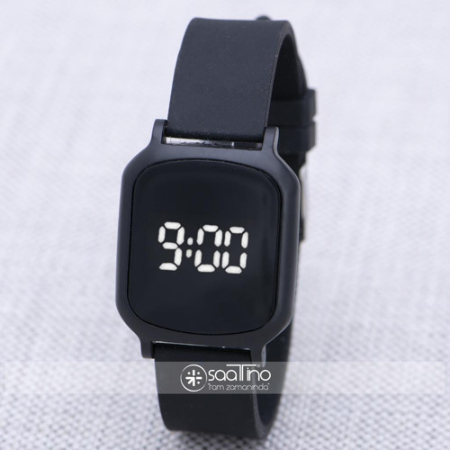 Siyah Silikon Kordonlu Dokunmatik Led Ekran Unisex Genç Kız Kol Saati ST-303861