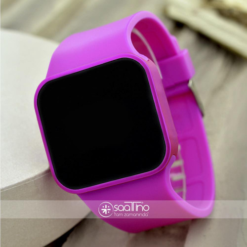 Touche Pembe Silikon Kordonlu Dokunmatik Led Ekran Dijital Saat ST-303740