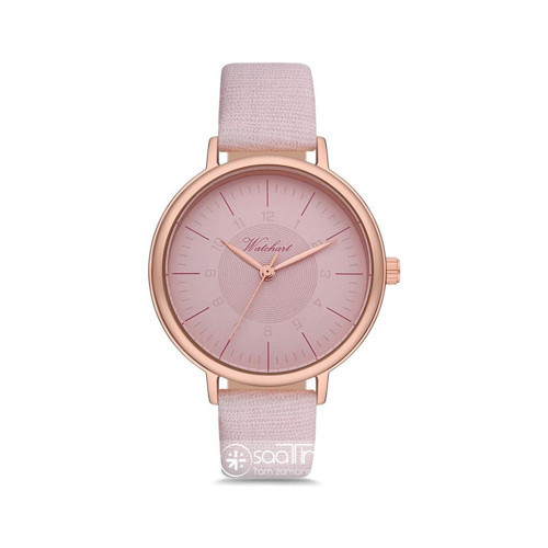 Rose Kasa Açık Pembe Renk Deri Kordonlu Kadın Kol Saati ST-303842