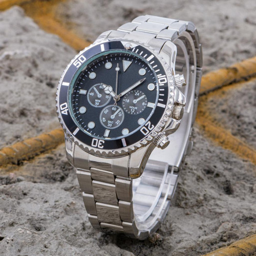 Premium Erkek Çelik Kol Saat Çelik Kordon Siyah Kadran Analog Model ST-304210