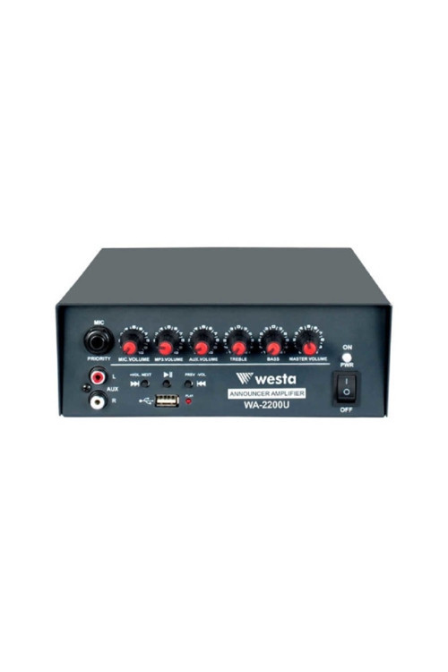 Wa-2200U 12V 200W Oto Anfi | Araç Müzik Sistemi Için Güçlü Amfi