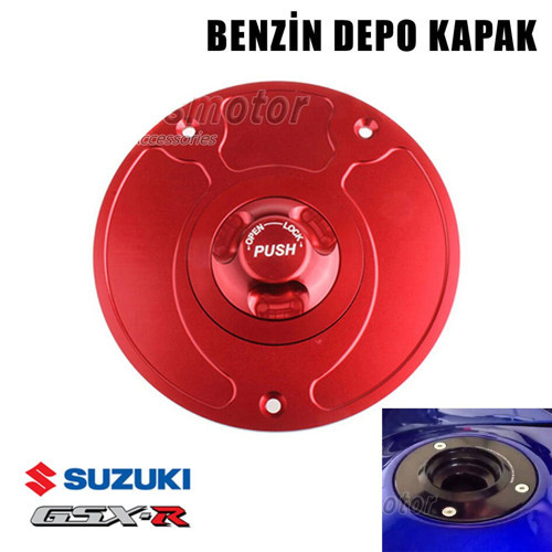 GSXR600/750/1000 Yarış Tip Benzin Depo Kapak Sarı Renk