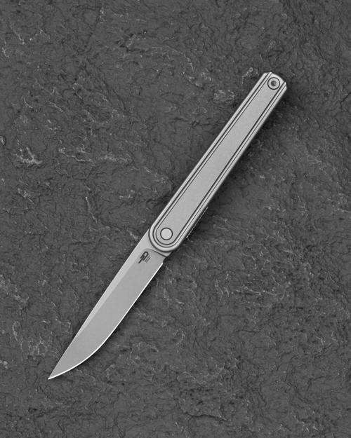 BESTECH INK BT2502A Gümüş Titanyum Sap MagnaCut Çelik Çakı