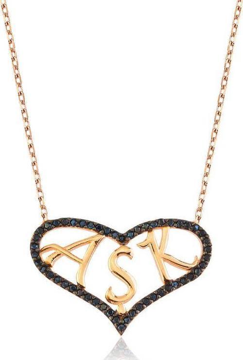 925 Ayar Gümüş Kalpli Aşk Kadın Gümüş Kolye