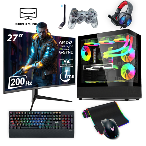 NextGen R5-A-X i5 13400F 32GB DDR5 1TB M.2 NVMe RTX 4060 8GB 27" 200HZ 240mm Sıvı Soğutma Oyuncu Masaüstü Bilgisayarı 