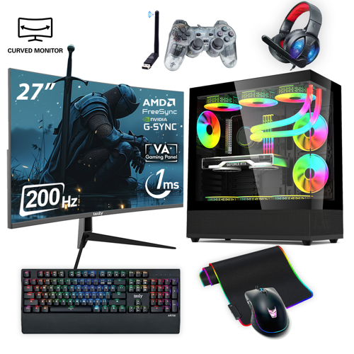 NextGen K-X Ryzen 5 7500F 32GB 1TB M.2 NVMe RTX 4070 Super 12GB 27" 200HZ 240mm Sıvı Soğutma Oyuncu Masaüstü Bilgisayarı 