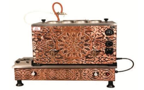 Turbo Full Otomatik Elektrikli Doğalgazlı Çay Kazanı 4 Demlikli 40 Litre Bakır