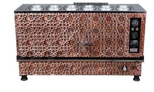 Bakır Pro Kompakt Full Otomatik Çay Makinası 6 Demlikli 60 Litre Elektrikli Tüplü