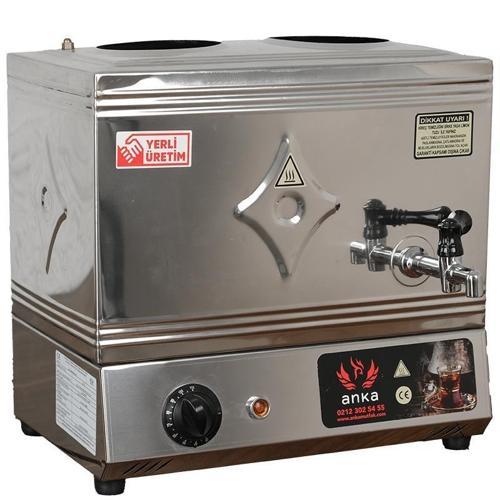 Paslanmaz Eko Elektrikli Çay Kazanı 2 Demlikli 24 Litre