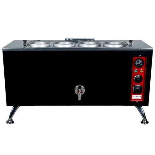 Pro Elektrikli Full Otomatik Çay Kazanı 4 Demlikli 40 Litre Siyah