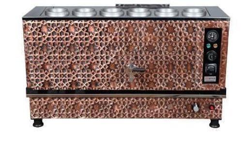 Bakır Pro Kompakt Full Otomatik Çay Makinası 6 Demlikli 60 Litre Elektrikli Doğalgazlı