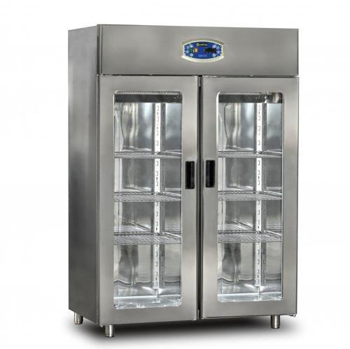 İki Cam Kapılı Dik Tip Buzdolabı 1330 litre 304 Çelik