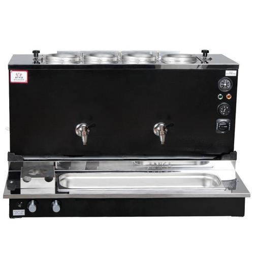 Pro Plus Otomatik Çay Kazanı 4 Demlikli 40 Litre Siyah Doğalgaz+Elektrik