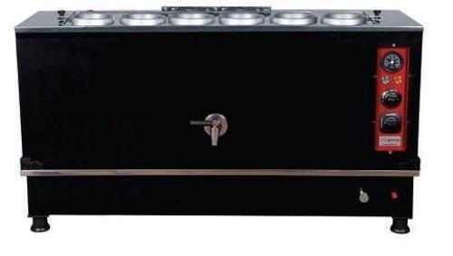 Pro Kompakt Full Otomatik Çay Makinası 6 Demlikli 60 Litre Siyah Elektrikli Doğalgazlı