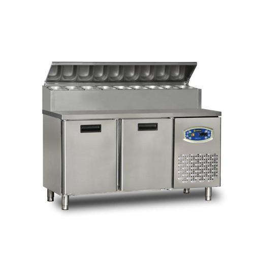 2 Kapılı Alçak Monte Pizza Hazırlık Dolabı 320 Litre 150 x 70 x 109 (cm)