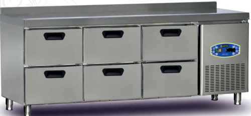 Tezgah Tipi 6 Çekmeceli Buzdolabı 135 Litre 304 Çelik