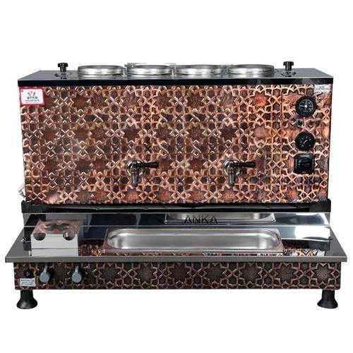  Anka Pro Plus Otomatik Çay Kazanı 4 Demlikli 40 Litre Bakır Elektrikli Tüplü