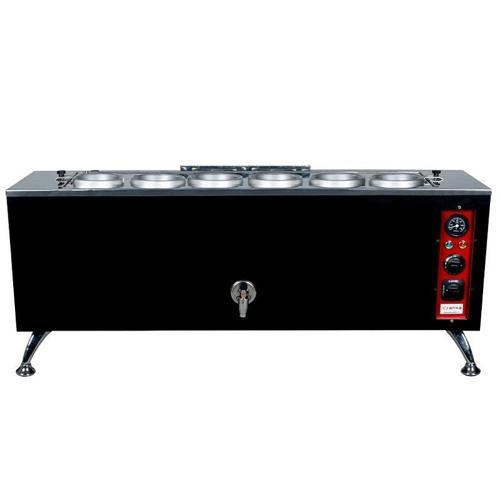 Pro Elektrikli Full Otomatik Çay Kazanı 6 Demlikli 60 Litre Siyah