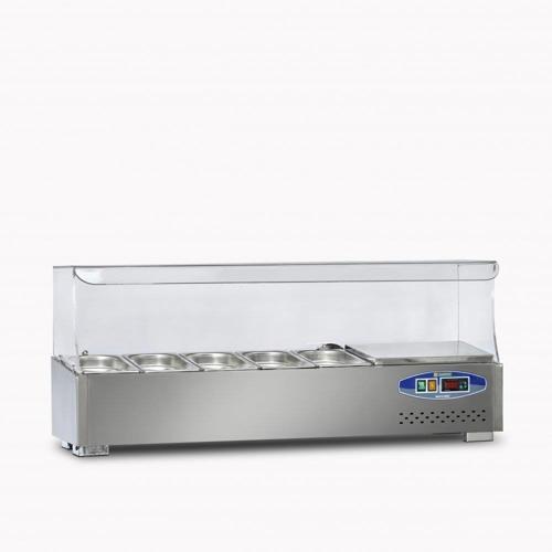 Soğutmalı Set Üstü Salad Bar 5 Küvet 120 x 35 x 40 (cm)