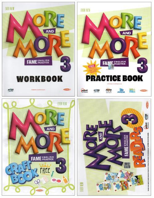 Kurmay Elt More and More 3.Sınıf Practice Book+Work Book +Craft Book+Readers (4 lü Set)