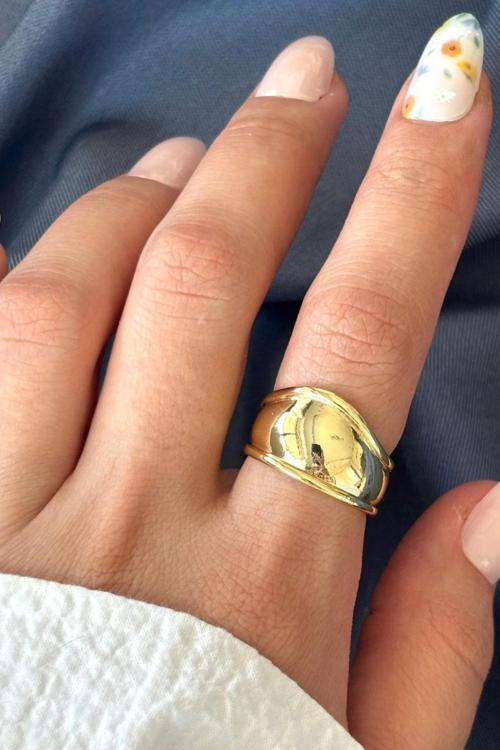 Yeni Sezon Lisse Tasarım Ayarlanabilir Kadın Yüzük