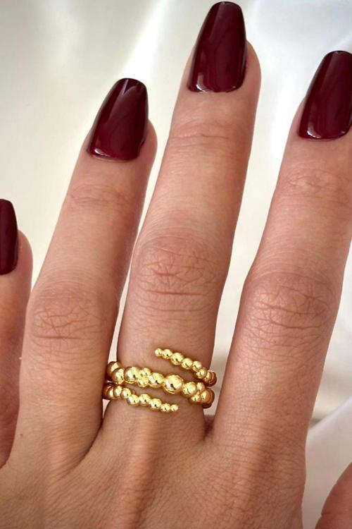 Yeni Sezon Leo Curl Tasarım Ayarlanabilir Kadın Yüzük