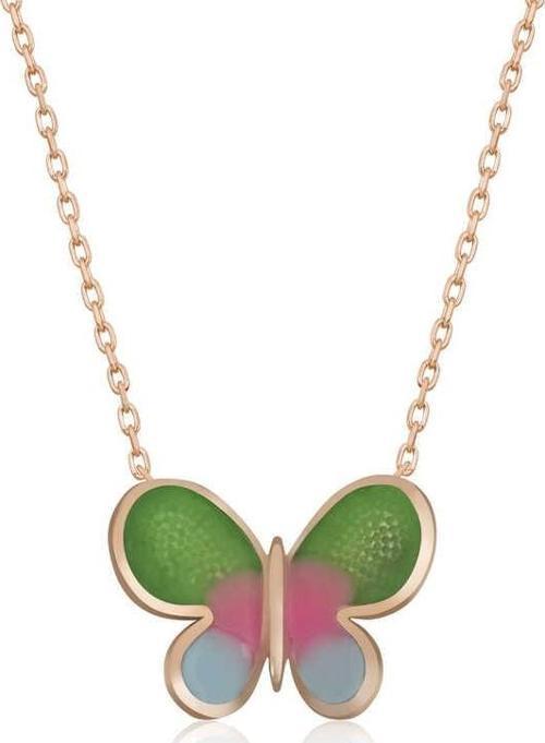 925 Ayar Gümüş Minimal Kelebek Bayan Gümüş Kolye