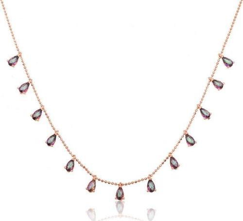 925 Ayar Gümüş Mistik Topaz Şans Kolyesi