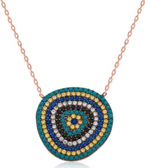 925 Ayar Gümüş Nazar Kadın Gümüş Kolye