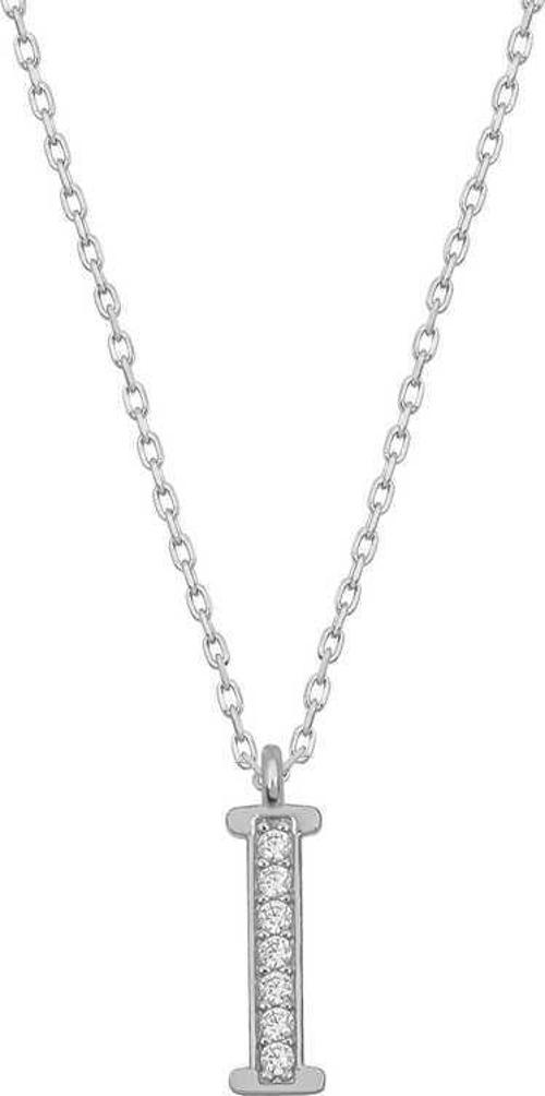 925 Ayar Gümüş Rodyum Kaplama I Harfi Kadın Gümüş Kolye