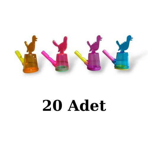 20 Adet Horoz Şeklinde Sulu Kanarya Düdük Oyuncak 