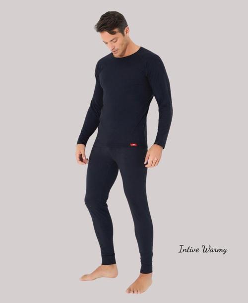 Jiber Erkek Siyah Kışlık Sıcak Tutan Bisiklet Yaka Uzun Kollu Termal Üst- Özel Paketleme-173