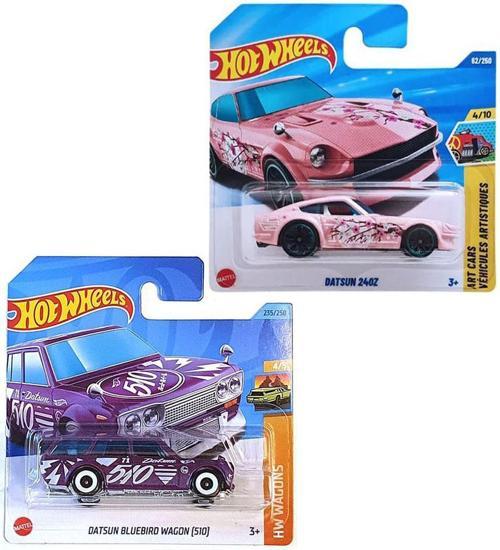 2 Araç Set - Datsun 240Z - Pembe & - Datsun Bluebird Wagon (510) (1/64)