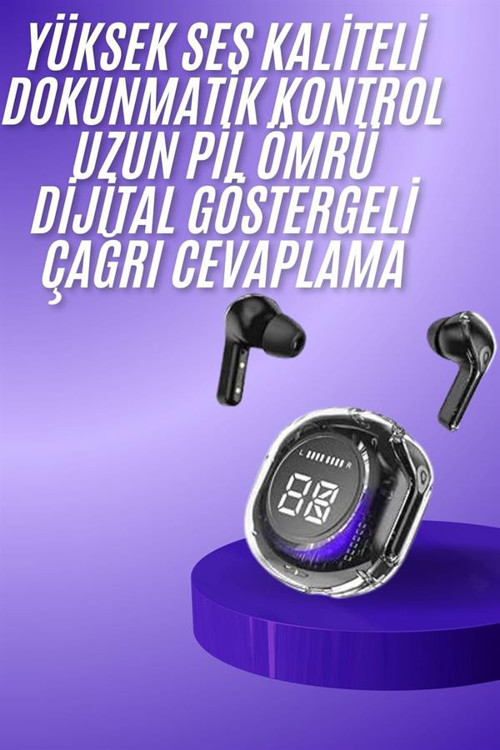 Yeni Nesil Bluetooth Kulaklık Dijital Göstergeli Gaming Dokunmatik 5.3 Kablosuz