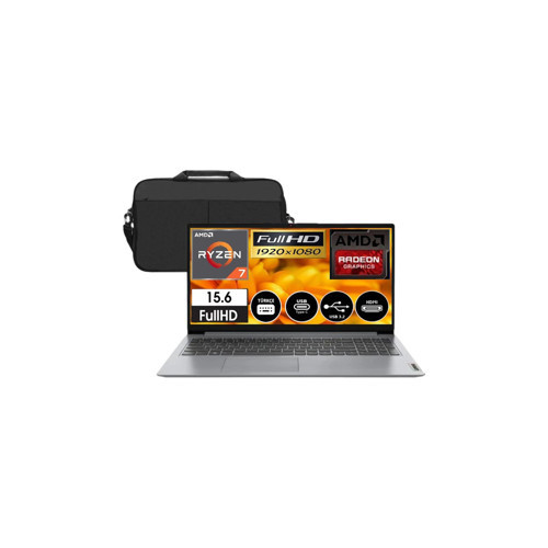 Ideapad 1 Amd Ryzen 7 5700U 8gb Ram 512GB SSD 15.6" Fullhd Freedos Taşınabilir Bilgisayar 82R400F1TR + Çanta Hediye Sery