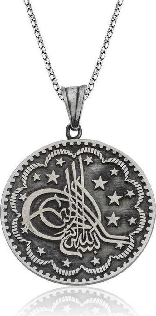 925 Ayar Gümüş Tuğra Kolye