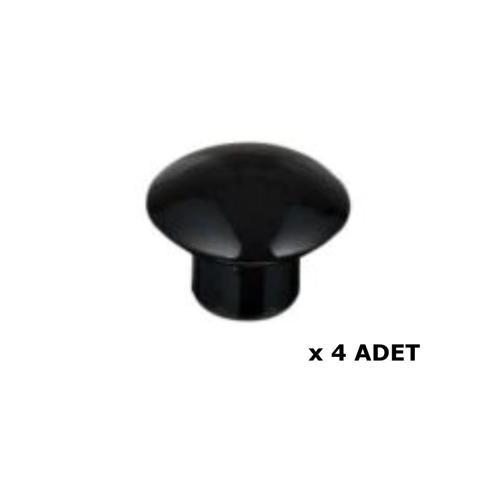 mobilya kulpu düğme kulp siyah plastik dolap kulbu 4 adet kulp