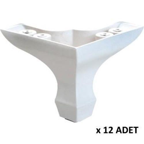 mobilya dolap kanepe ayağı aslan ayak beyaz plastik 12 adet