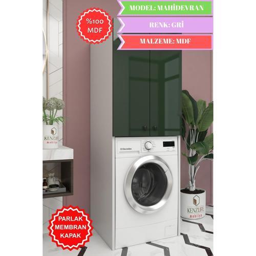 membran çamaşır-kurutma-bulaşık makinesi dolabı mahidevran gribyz düz 180*70*60 mebran kapak mdf gövde