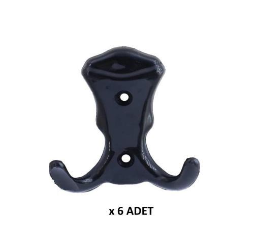 elbise banyo askılığı siyah plastik askı askılık 6 adet