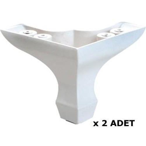 mobilya dolap kanepe ayağı aslan ayak beyaz plastik 2 adet