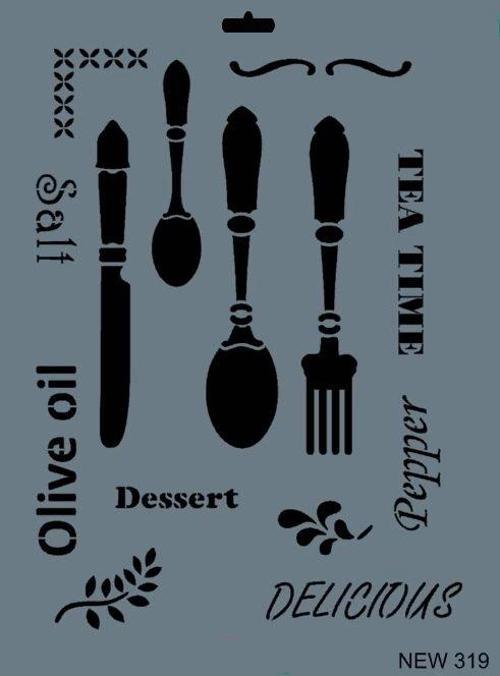 Stencil Boyama Şablonu 25x35 cm. NEW-319