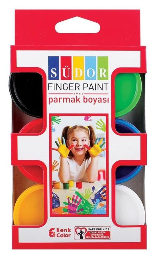 Parmak Boyası 6 Renk x 30 ml.