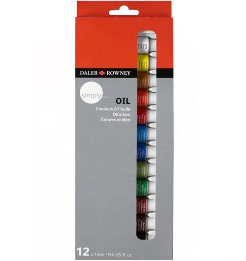 Simply Oil Set 12 Renk x 12 ml. Yağlı Boya Seti