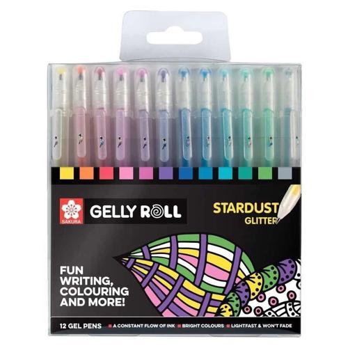 Gelly Roll Jel Mürekkepli Simli Kalem Seti Stardust Glitter Set 12 Renk