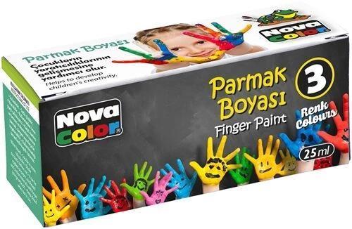 Parmak Boyası 3 Renk x 25 ml.