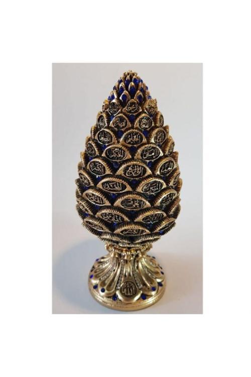 Kozalak Biblo Altın Lacivert Taşlama