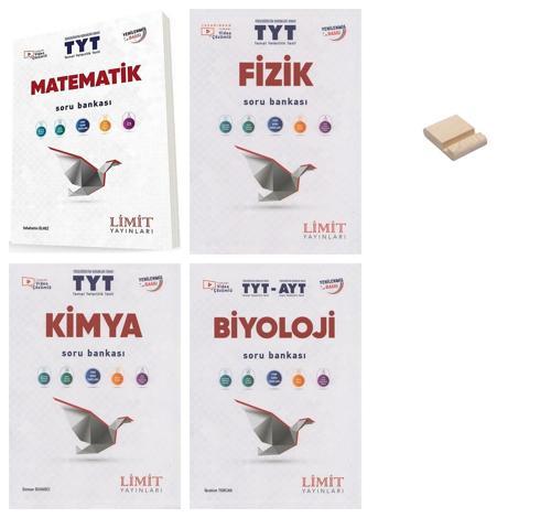 Limit TYT Matematik Fizik Kimya ve Biyoloji 4lü Set + Telefon Standı