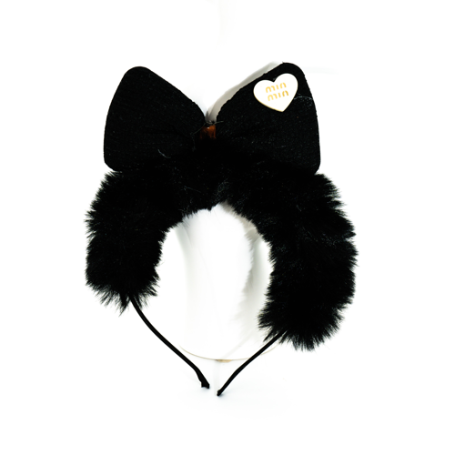 Biem peluş Fiyonklu Taç Siyah