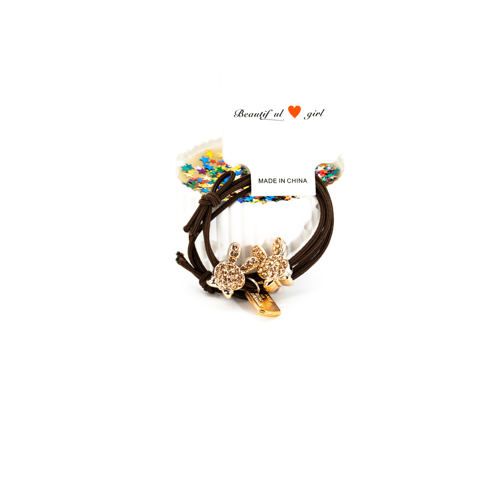 Biem Taşlı Tavşanlı Lastik Toka Kahve